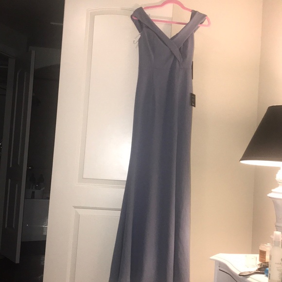 LuLu’s Song of Love Blue Grey Off the Shoulder - Picture 2 of 5